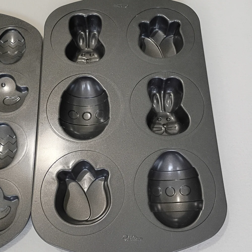 Wilton Easter and Spring Baking Molds Flower Duck Butterfly Egg Bunny